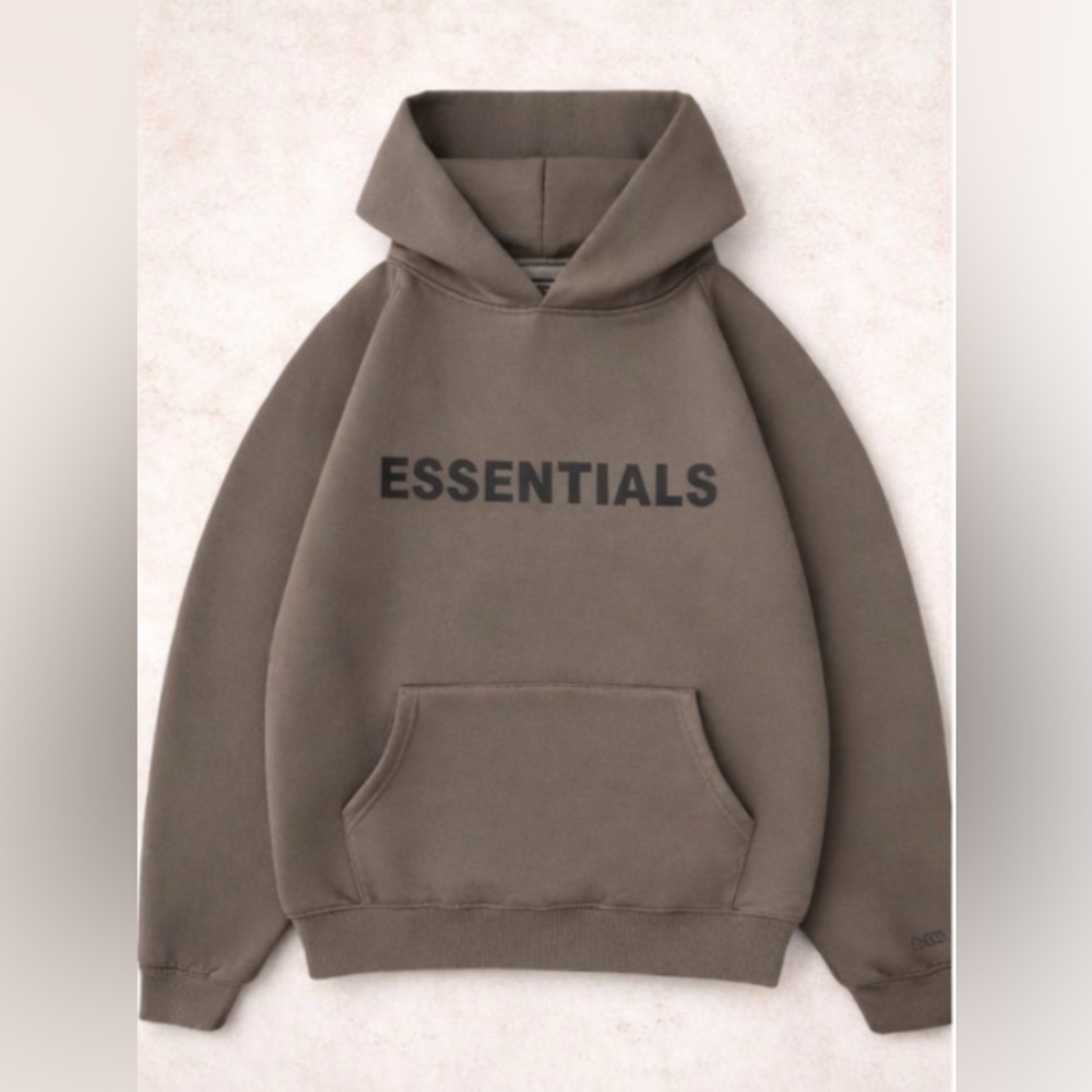 Fear of God Essentials Hoodie | Neutral Taupe | Unisex Fit | EUC